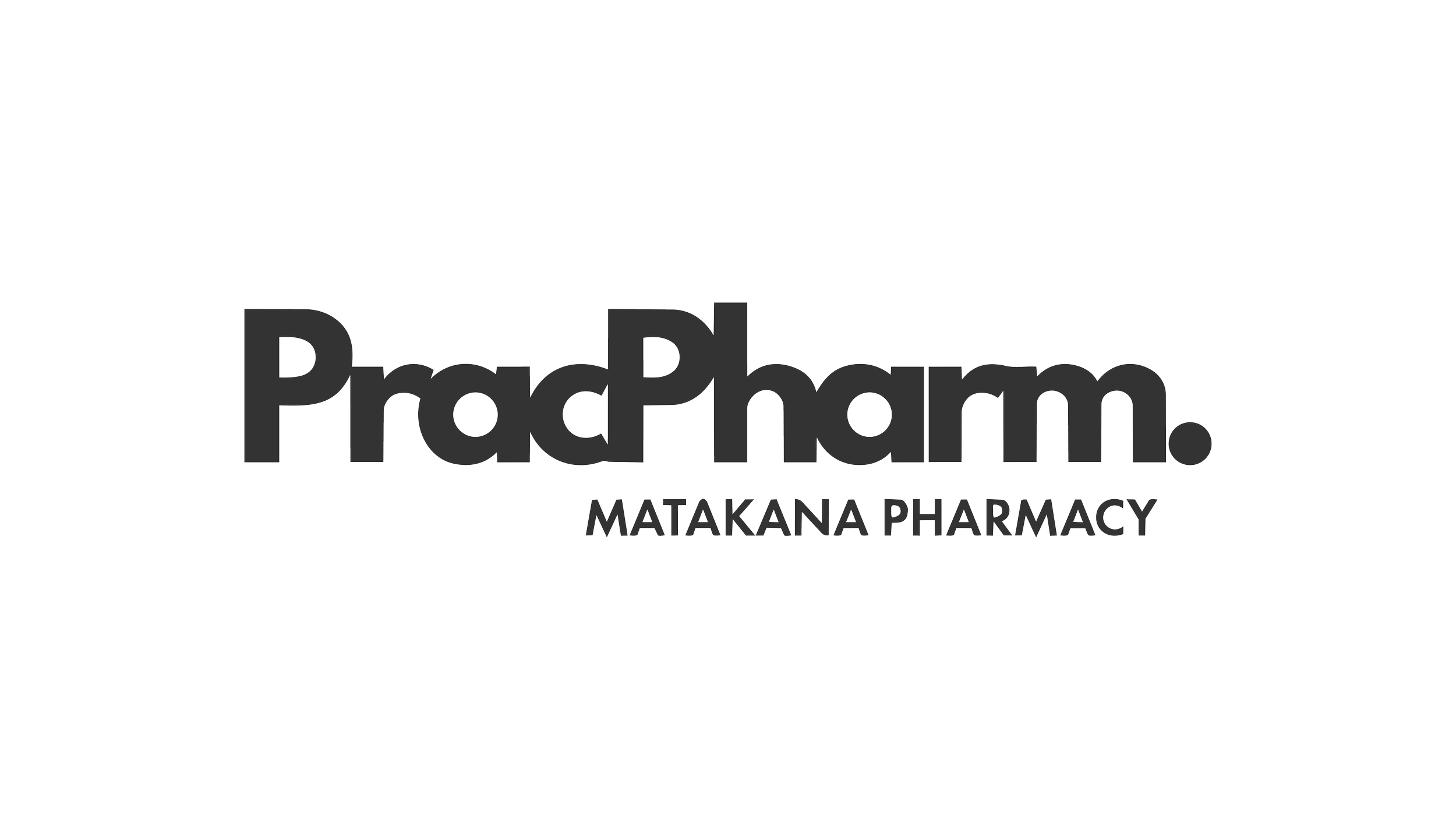 Logo for ProPharm Matakana Pharmacy with bold text and a stylized mortar and pestle icon.