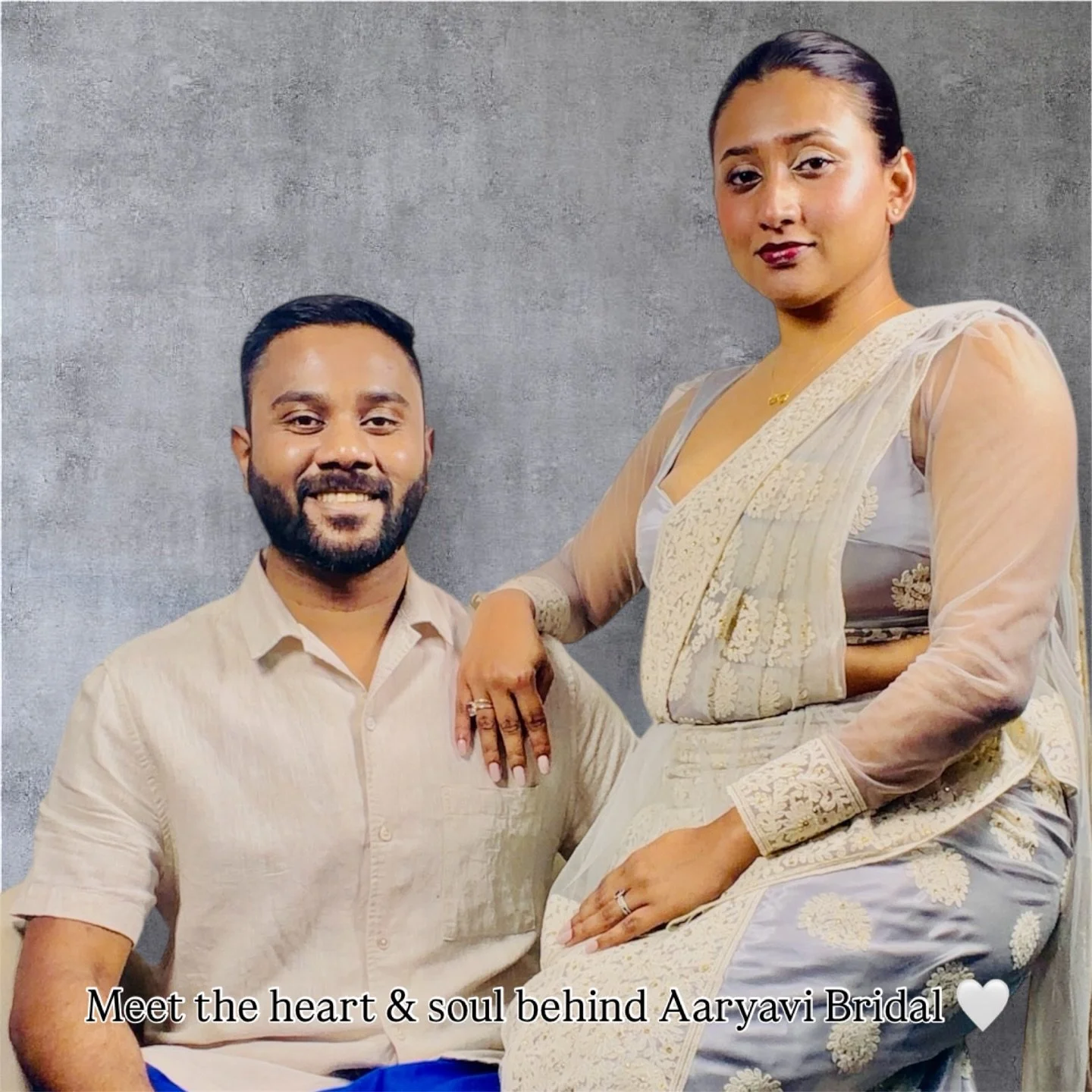 👉 Swipe to meet the humans behind the brand (warning: husband may be slightly annoying 😂)

Aaryavi Bridal was born from my bridal experience.
When I got married, I dreamed of being a Kandyan bride regal, radiant, rooted in tradition. I found the sa