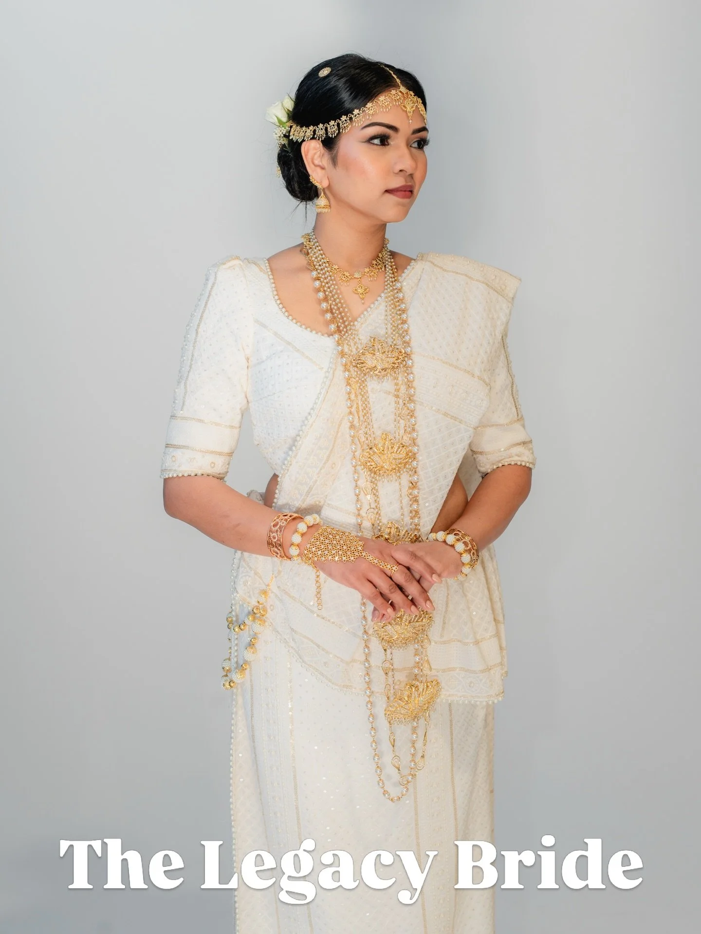 The Legacy Bride 🤍
Not just a bridal look&hellip; a legacy.

This ivory bridal ensemble celebrates the elegance, heritage and strength of the modern Sri Lankan bride in Aotearoa. Regal jewellery, intricate detail, and a silhouette that honours gener