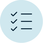 Checklist with four items, each marked with a checkmark