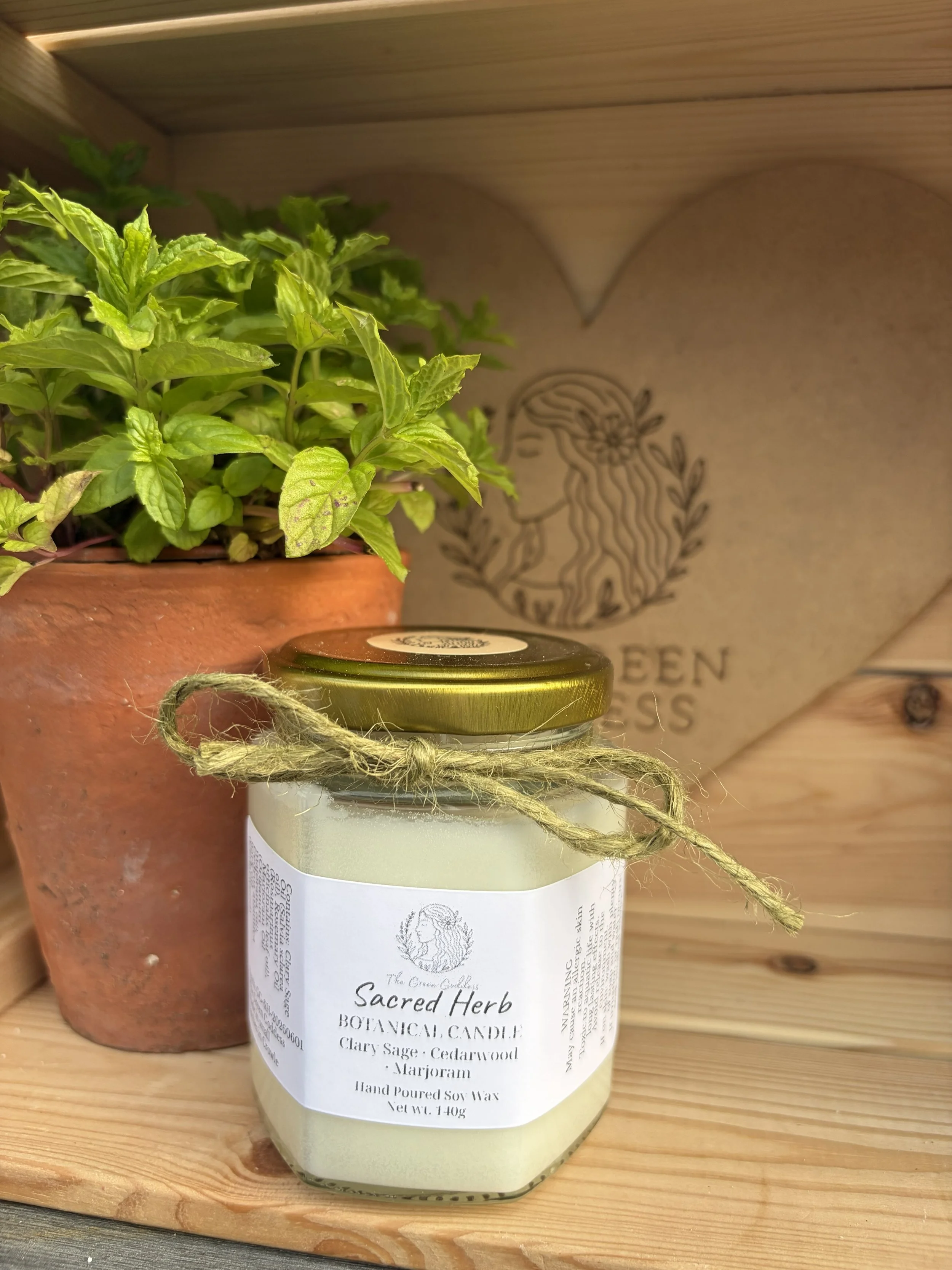 Sacred Herb Botanical Candle
