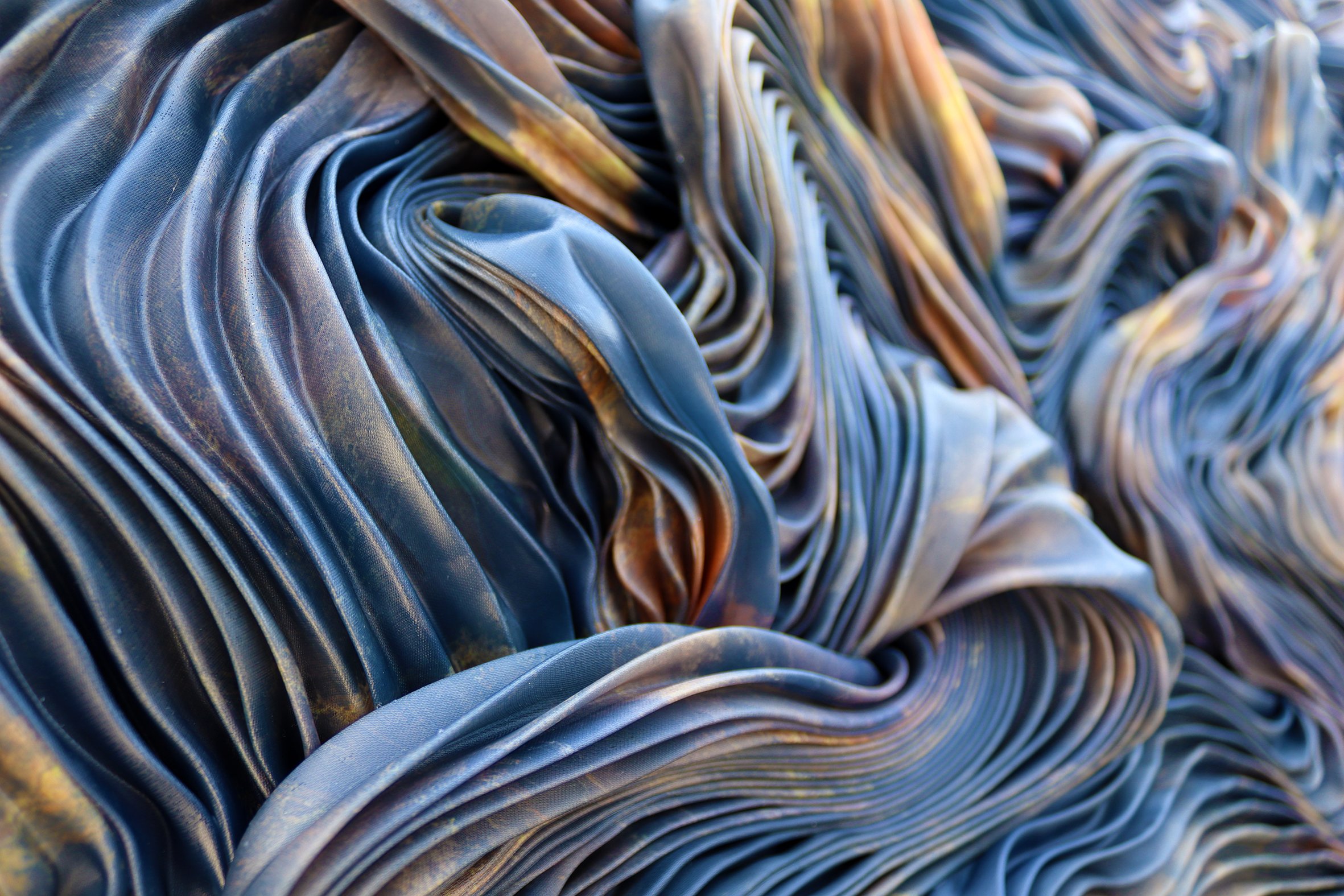 Ori Inu I (Detail Shot), 120 cm diameter, Mixed media (sculpted fabric and acrylic on canvas), 2026.