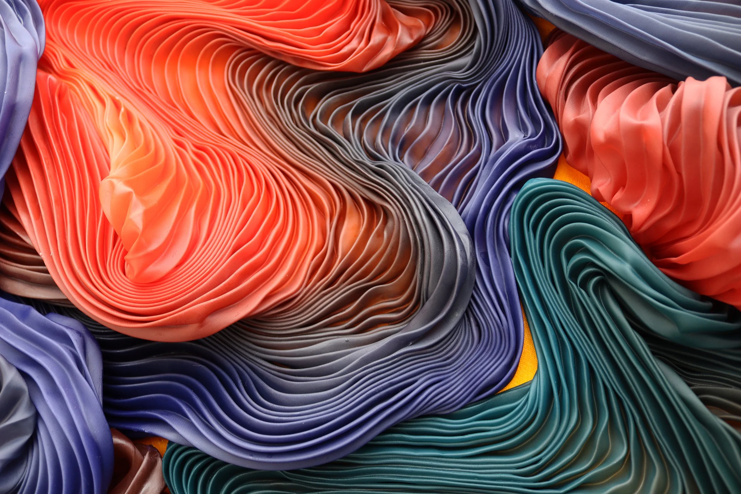 Matilda (Detail Shot), 150 diameter x 18 cm, Mixed media (sculpted fabric and acrylic on canvas), 2026.