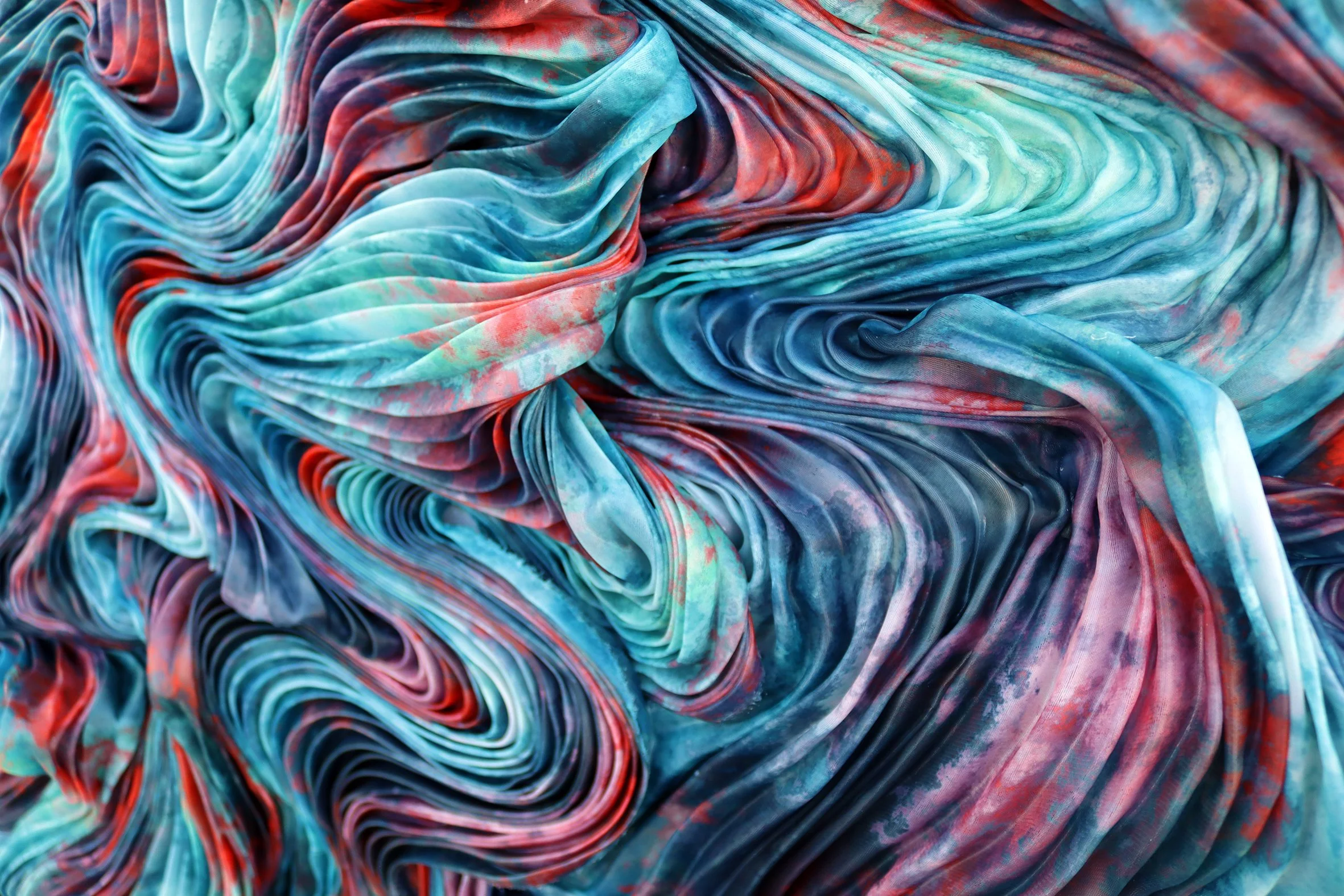 I'm glad you're here II (Detail Shot), 100 x 100 x 13 cm, Mixed media (sculpted fabric and acrylic on canvas), 2026.