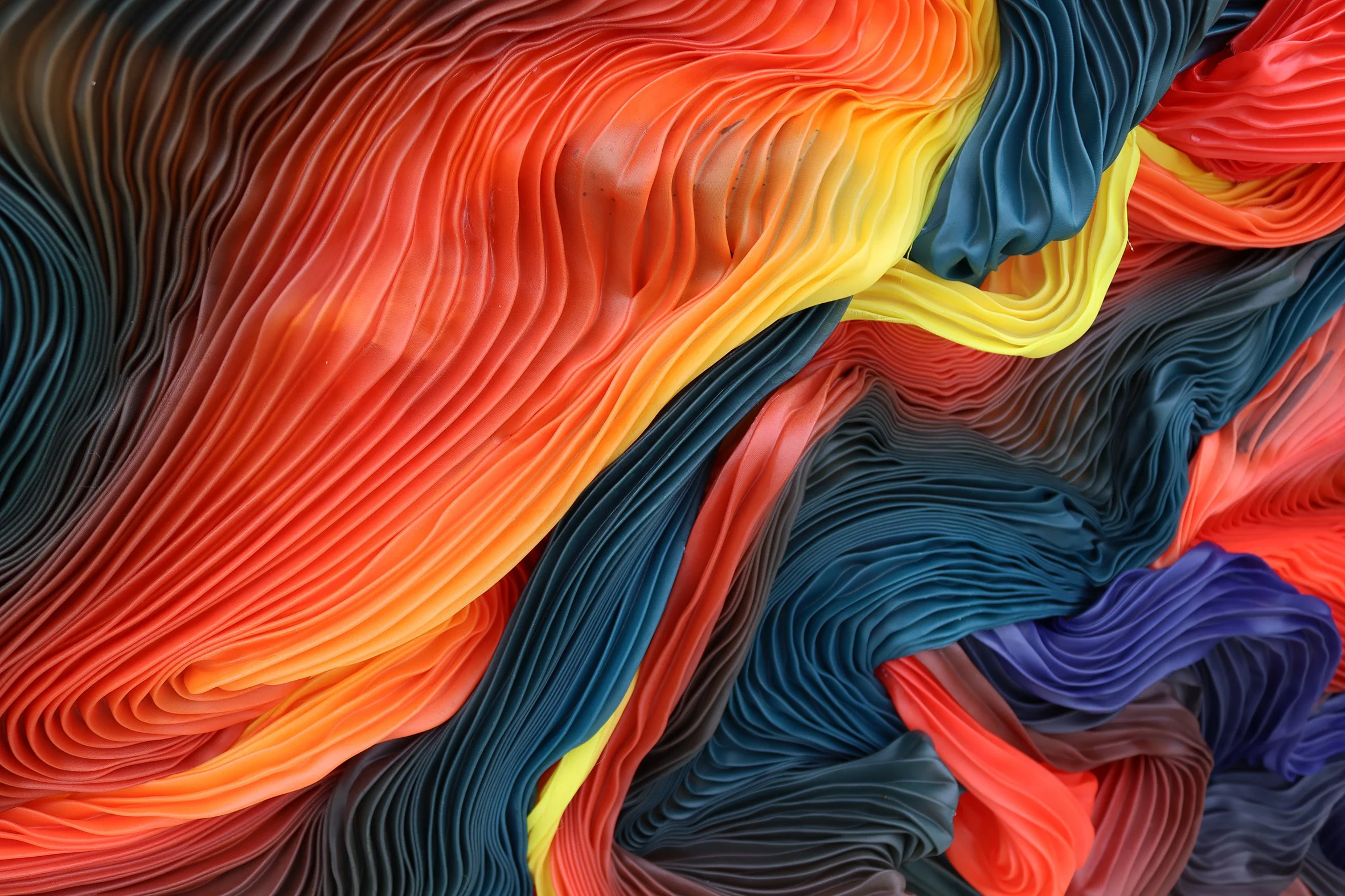 Matilda (Detail Shot), 150 diameter x 18 cm, Mixed media (sculpted fabric and acrylic on canvas), 2026.