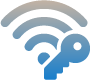 Stylised gradient wifi secured with a key