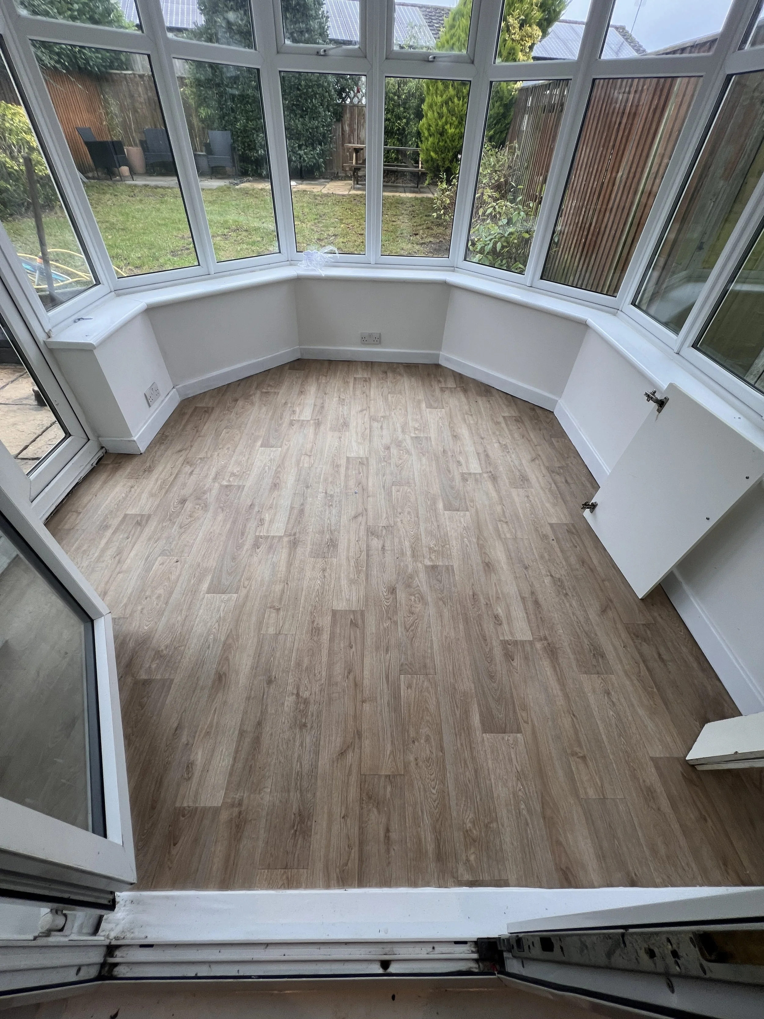 Sheet vinyl fitted in conservatory in Stroud