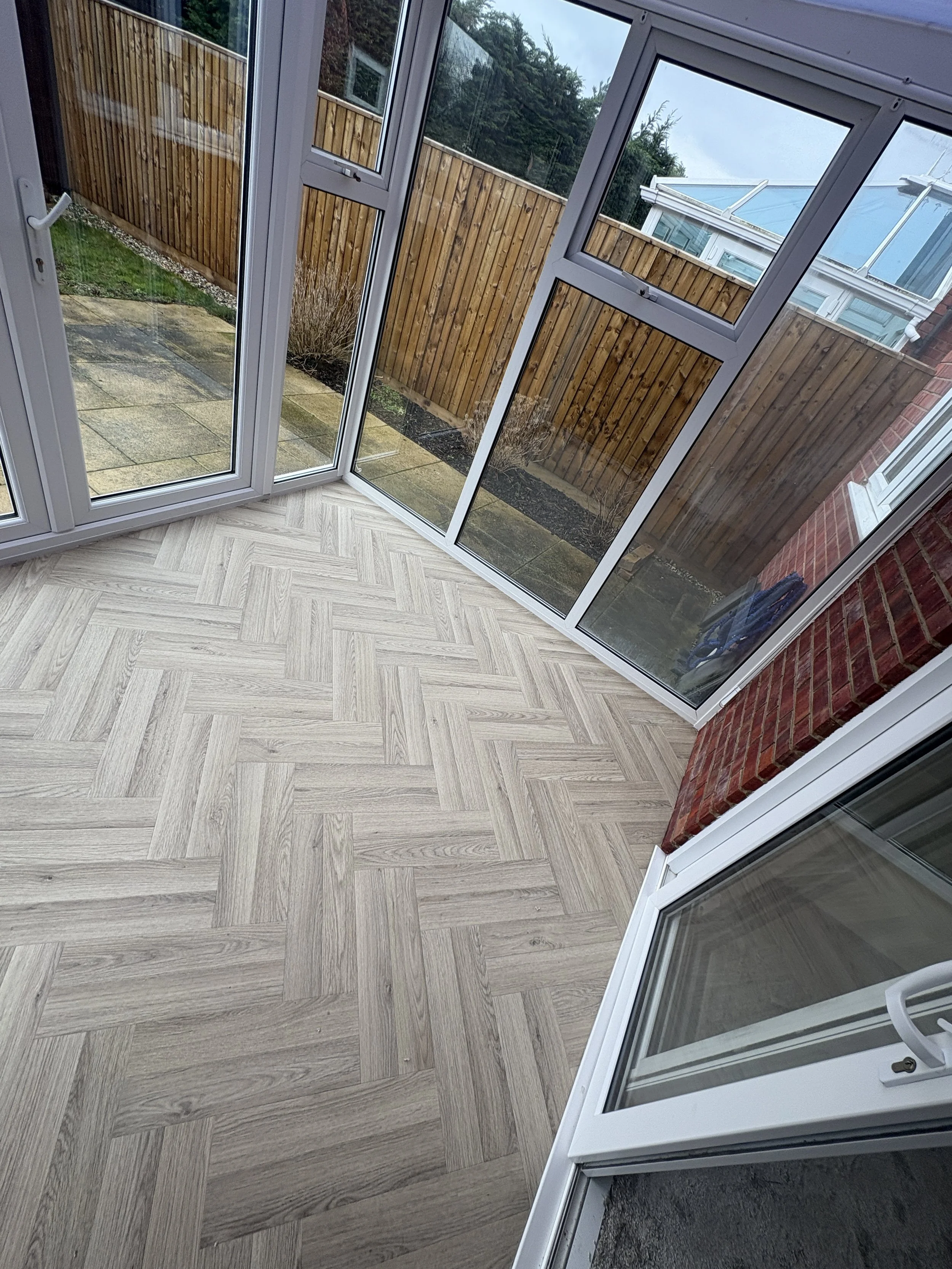 herrinbone effect vinyl in stonehouse 2