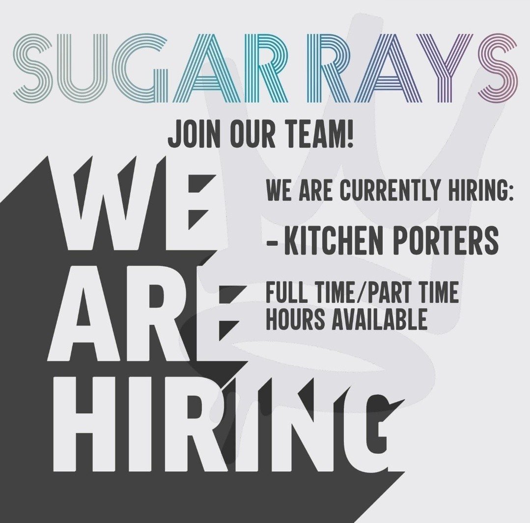 📢 EXCITING JOB OPPORTUNITIES 📢

✨ KITCHEN PORTER

We are currently hiring for  the above to join our NEW Sugar Rays Boucher team - 😎 

The ideal candidate should be hard working, flexible &amp; must be able to work well as part of a team. 

To app