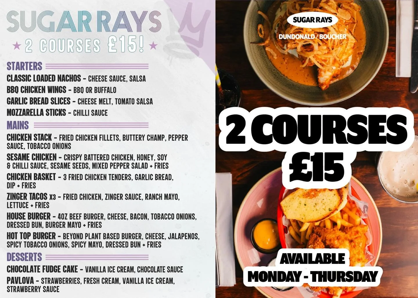 ✨ COMPETITION TIME ✨
To celebrate the launch of our NEW 2 COURSES FOR &pound;15, we are giving you the chance to WIN -

🤩 &pound;100 VOUCHERS 🤩

LIKE, SHARE &amp; FOLLOW US!! 

WOW!!!! 😁😁😁 GOOD LUCK 🤞🏻🤞🏻🤞🏻

🚨🚨 PLEASE READ 🚨🚨
- Competit