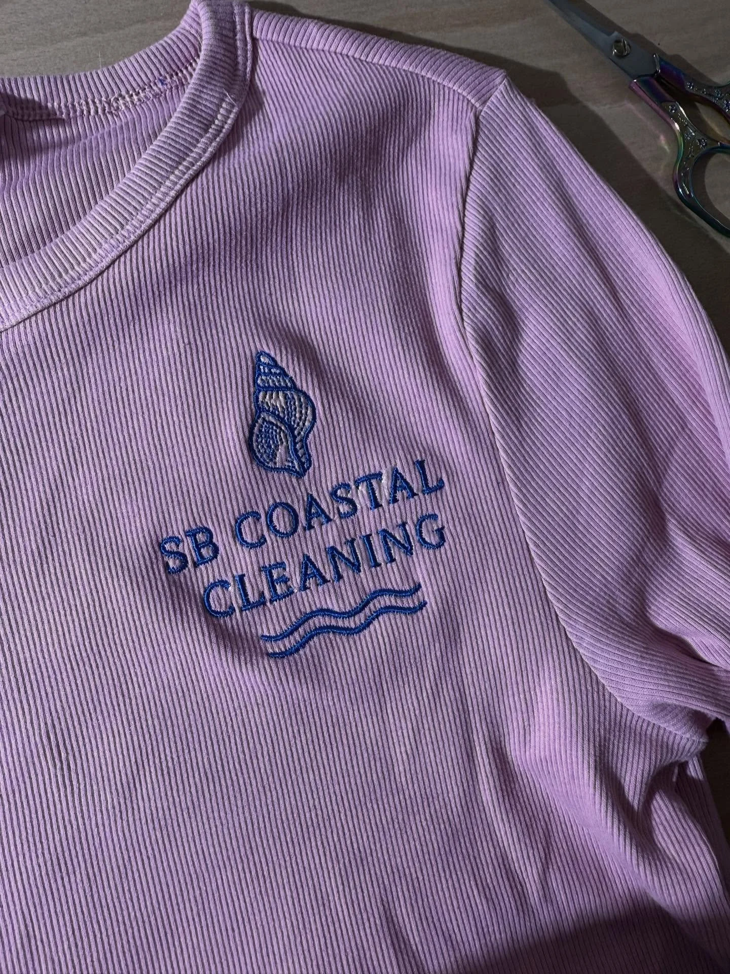 Embroidered Ribbed tops for @sb_coastal_clean 🐚