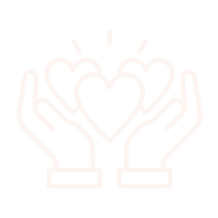 Icon of two hands with 3 hearts, illustrating The Flow's value - Keep it human.png