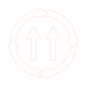 Icon illustrating two arrows pointing up in a circle of arrows - Illustrating the Flow's Value - Flow over Friction