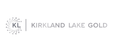 Kirkland Lake Gold logo with initials 'KL' and a decorative dot pattern.