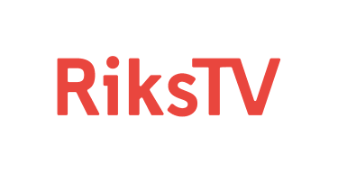 Logo of RikstTV with red text on a white background.