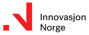 Logo of Innovasjon Norge with a red stylized 'IN' and black text.