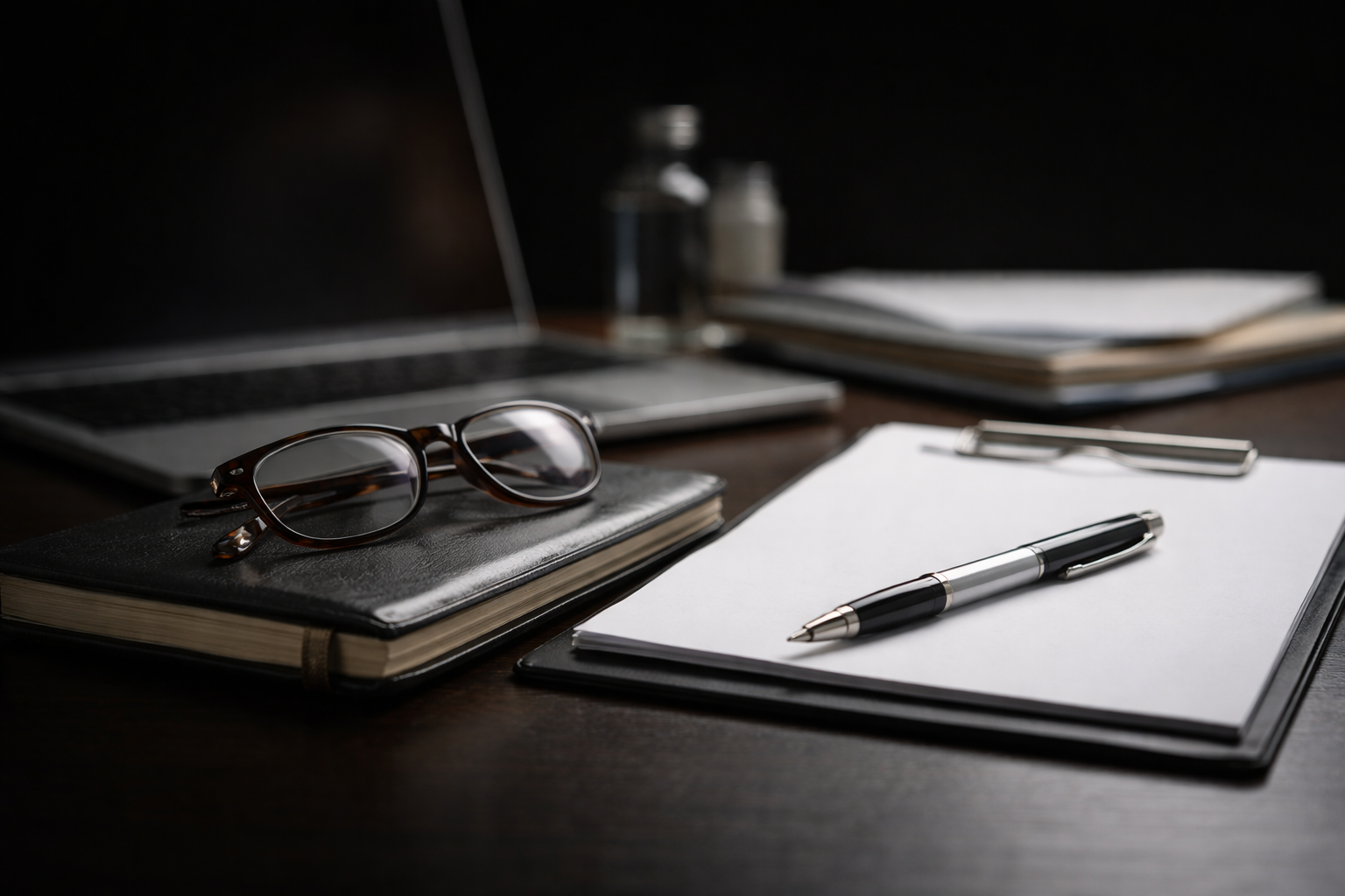 Desk workspace symbolizing Qualified Person and Responsible Person support for pharma compliance