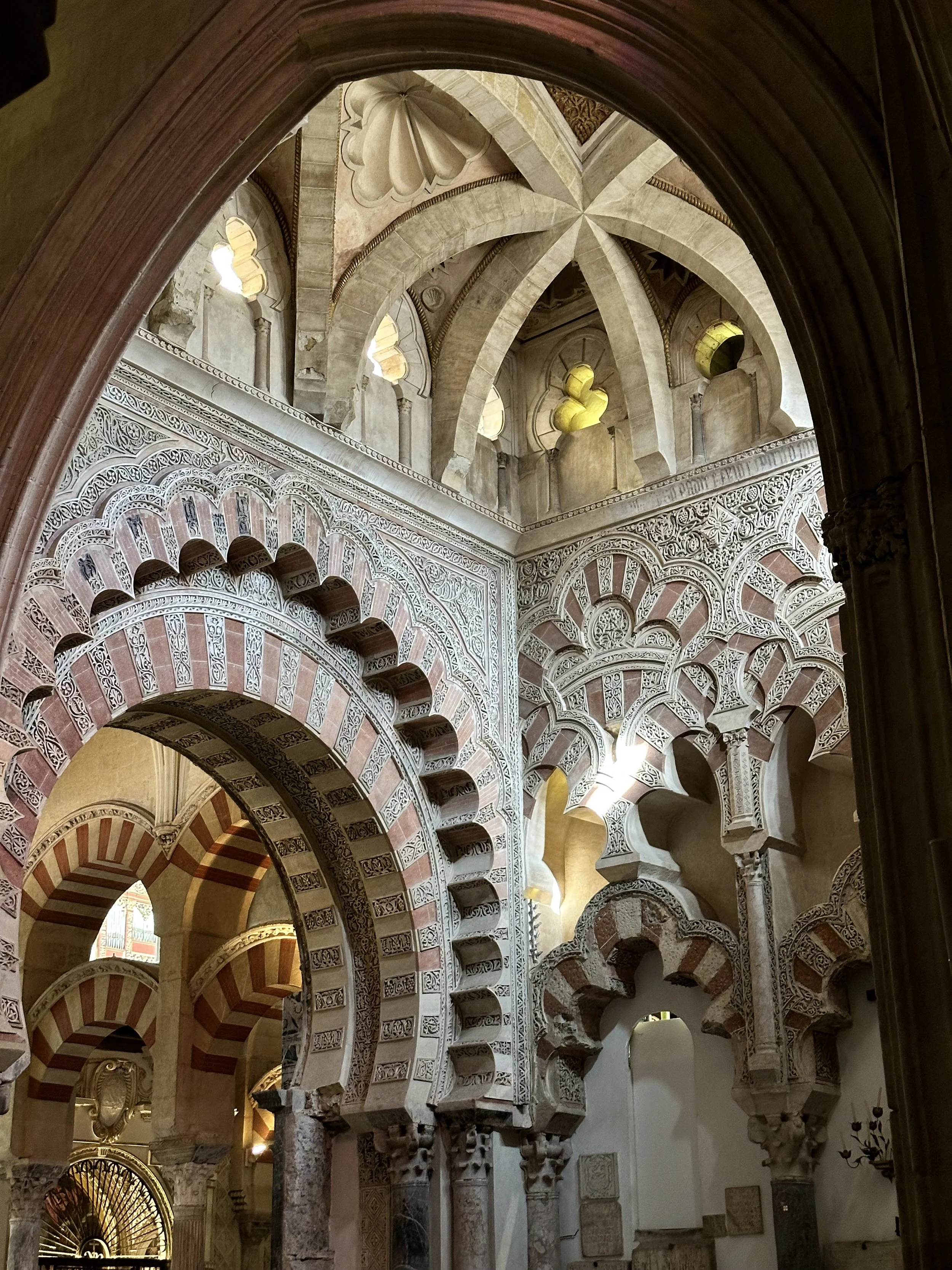 Ceiling me arches of Corboda Mosque in Spain