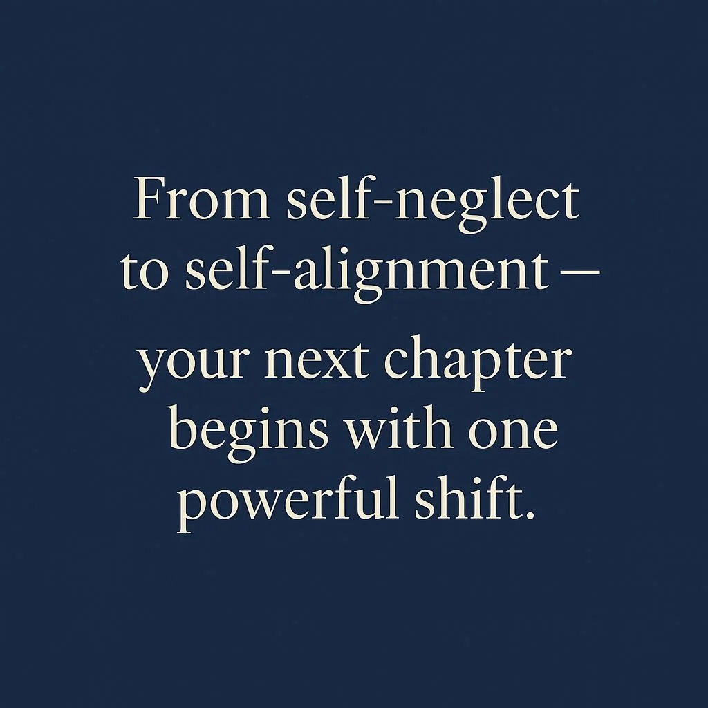 From self-neglect to self-alignment &mdash; your next chapter begins with one powerful shift.

When you finally put yourself back on your own priority list, everything changes.
You feel lighter.
Clearer.
More grounded.
More you.

It doesn&rsquo;t tak