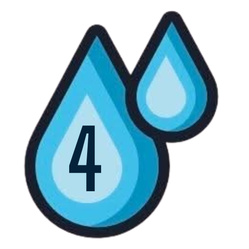 Smart Wash WA logo of two water droplets with the number 4 inside.
