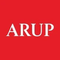Red background with the white text "ARUP" in the center.