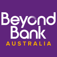 Beyond Bank Australia logo in purple, white, and yellow text.
