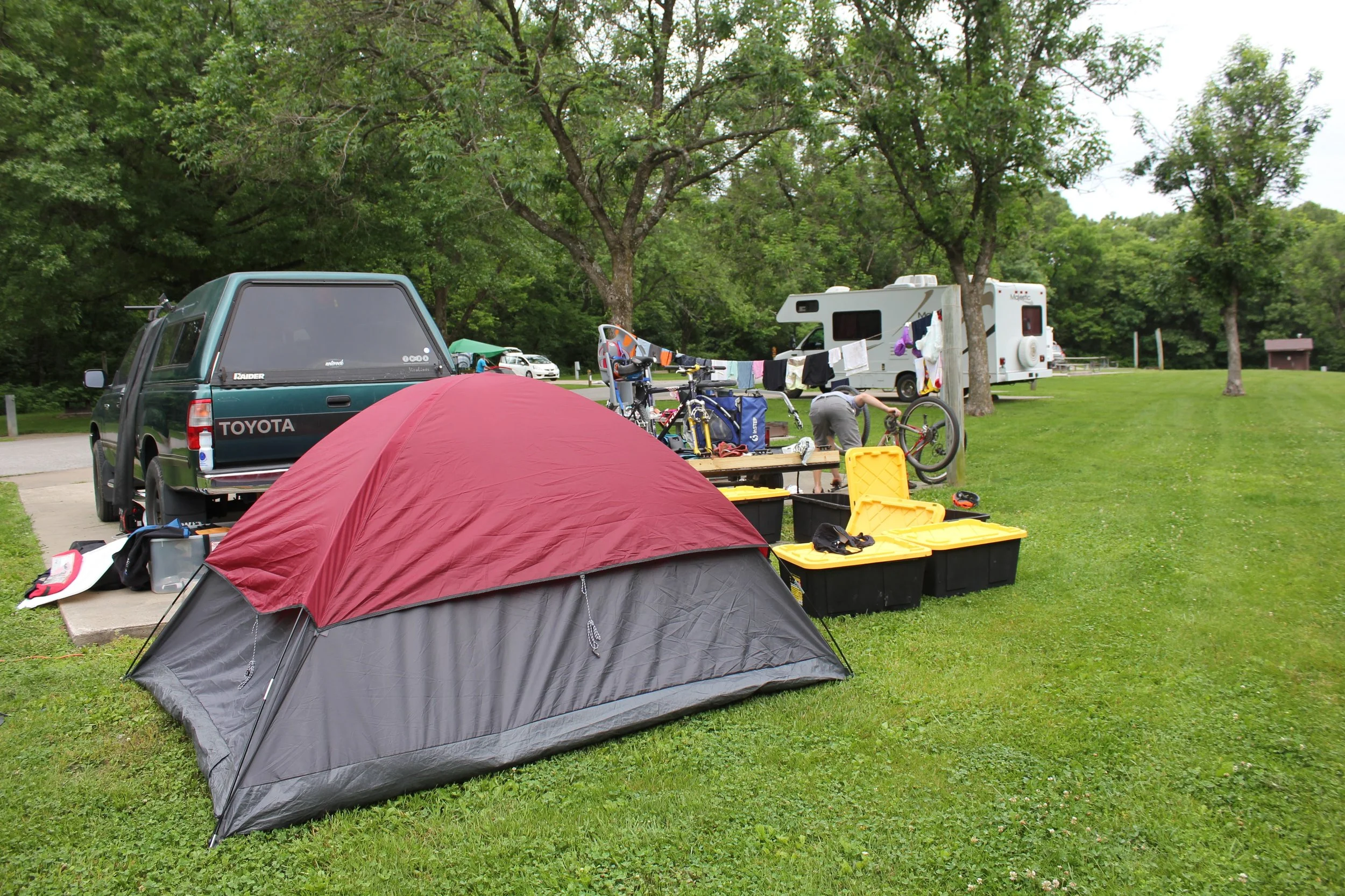 First set up in 2016 using tents and a fiberglass cap