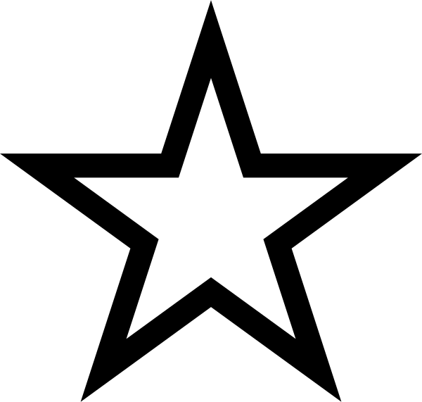 A white star on a black background.