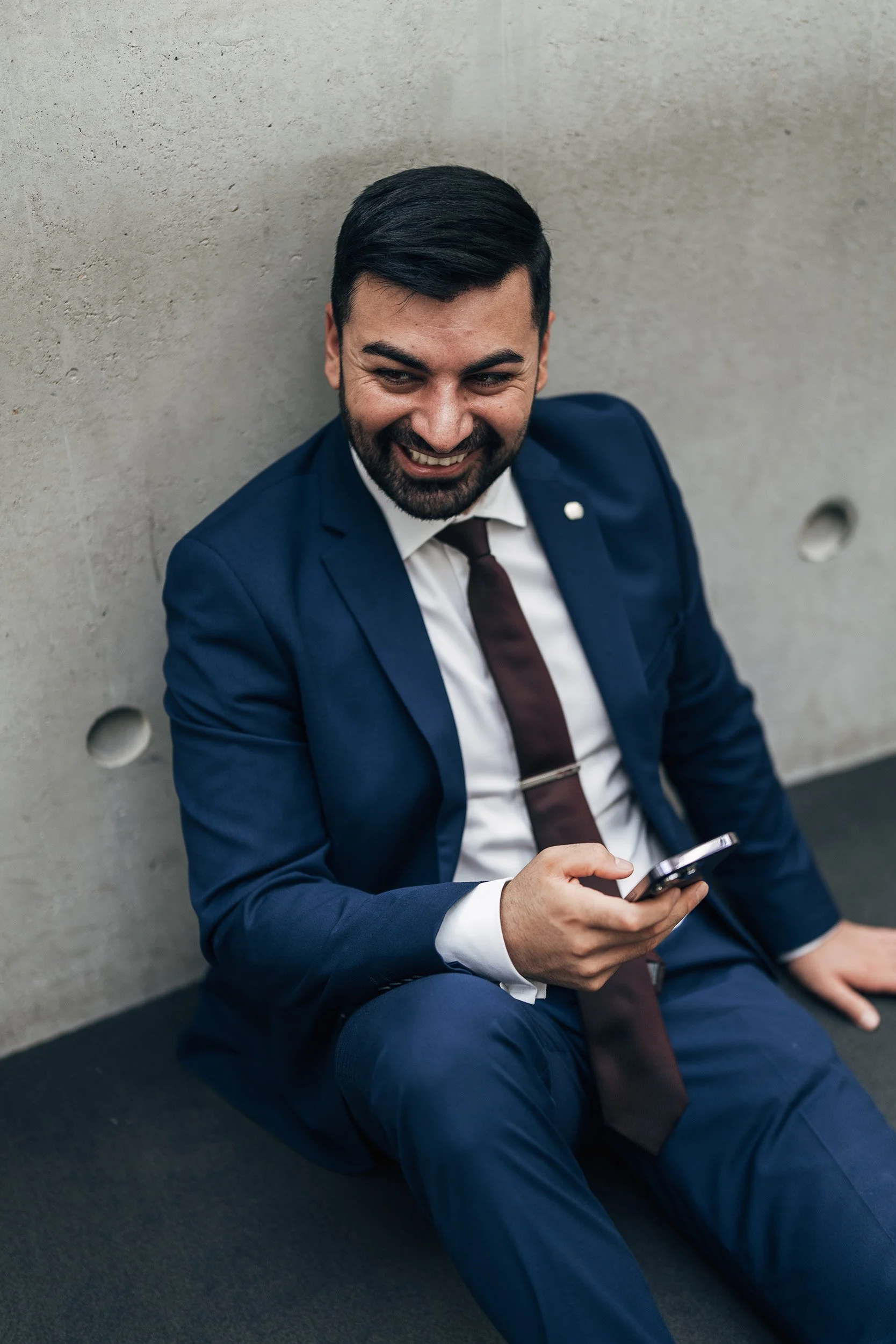 Muhanad Al-Halak  im Deutschen Bundestag, politisches Porträt von Stefan Trocha