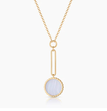 Odeon Blue Lace Drop Necklace