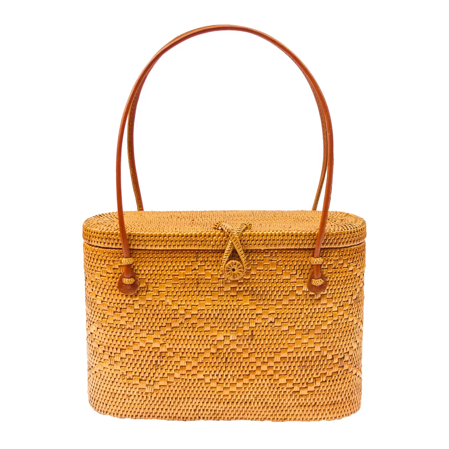 Woven Basket Tote Bag