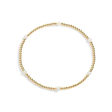 Nina 2mm Gold Filled & Gemstone Bracelet