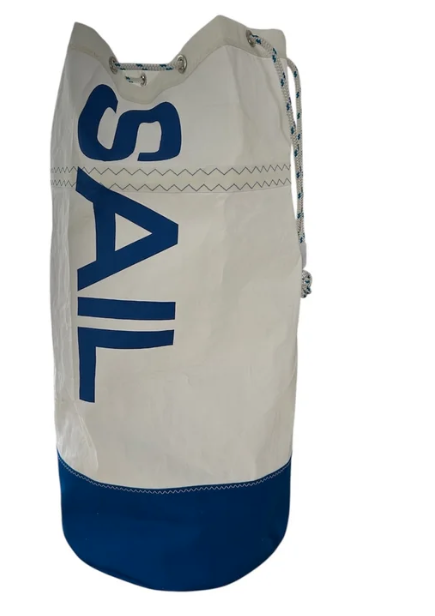 Recycled Sailcloth Barrel Bag – Modern Coastal XL Storage Bag