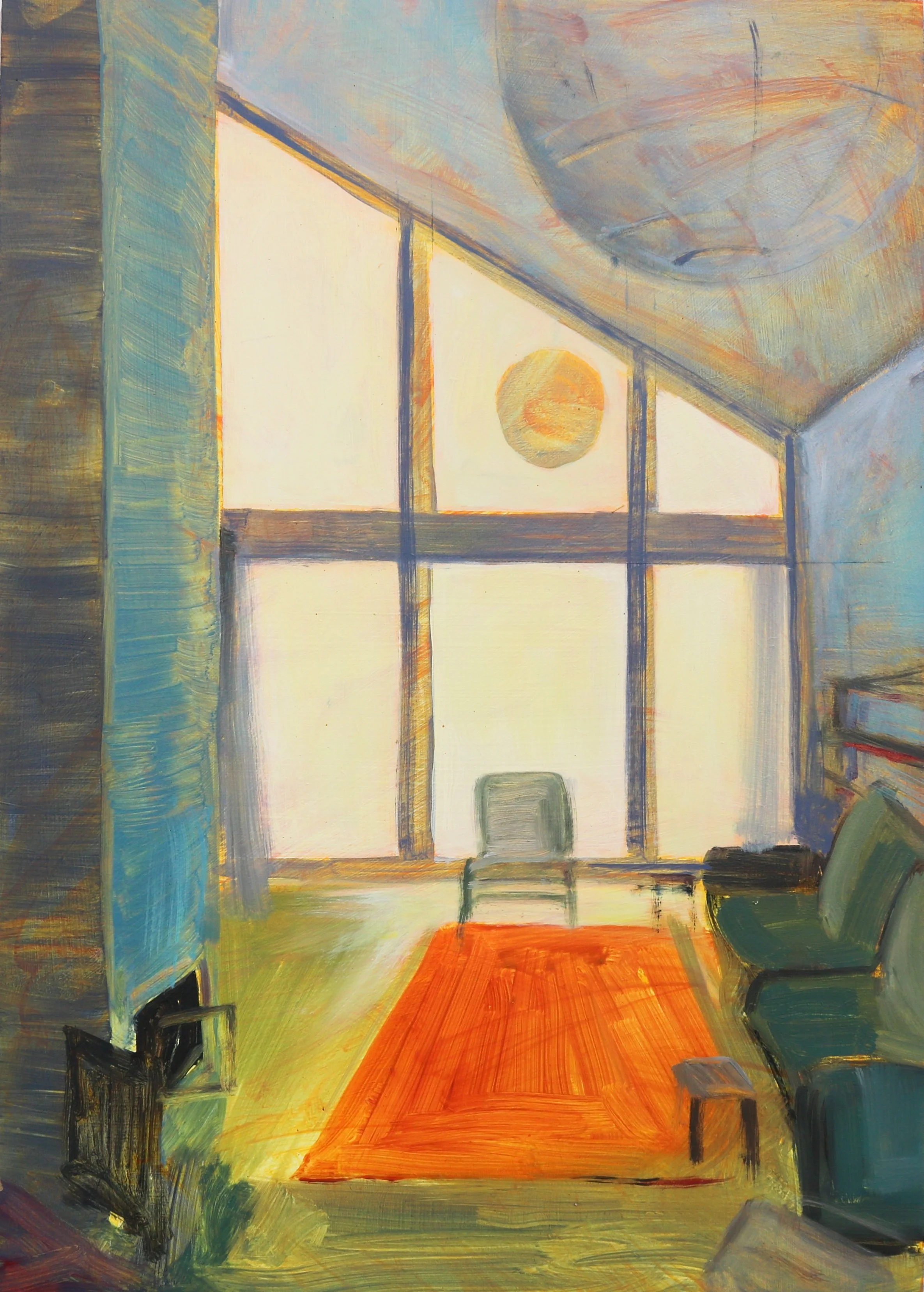 Through the Windowpane, Oil on Wood, 23 x 31cm, 2025