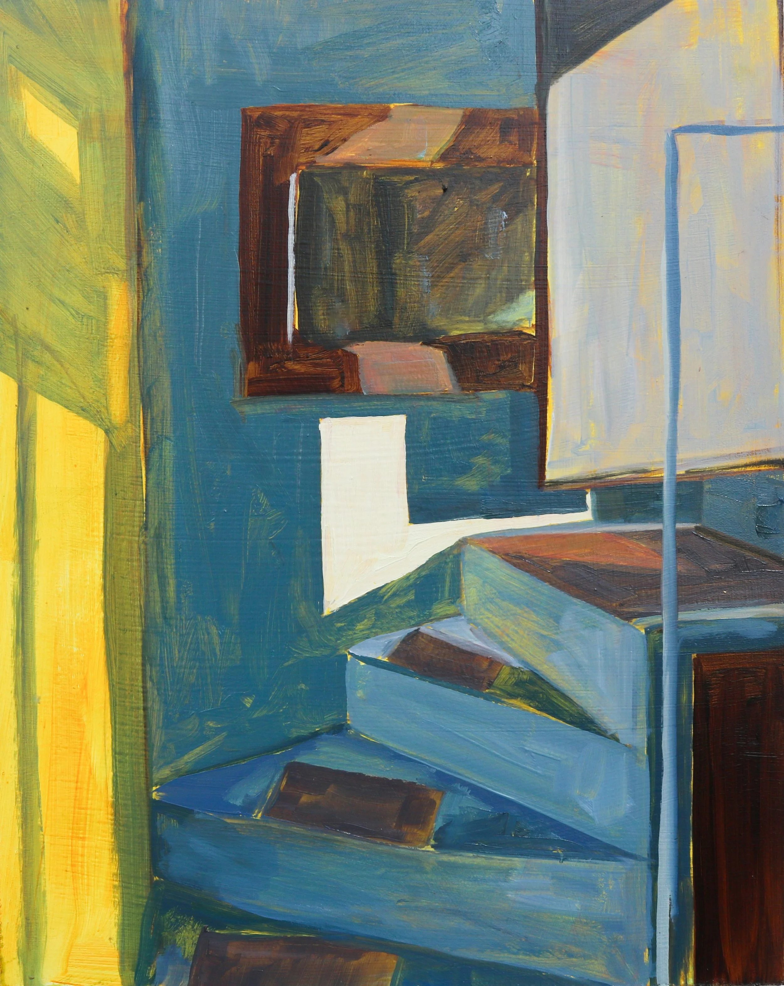 Valencia Steps, Oil on Wood, 24 x 32cm, 2025