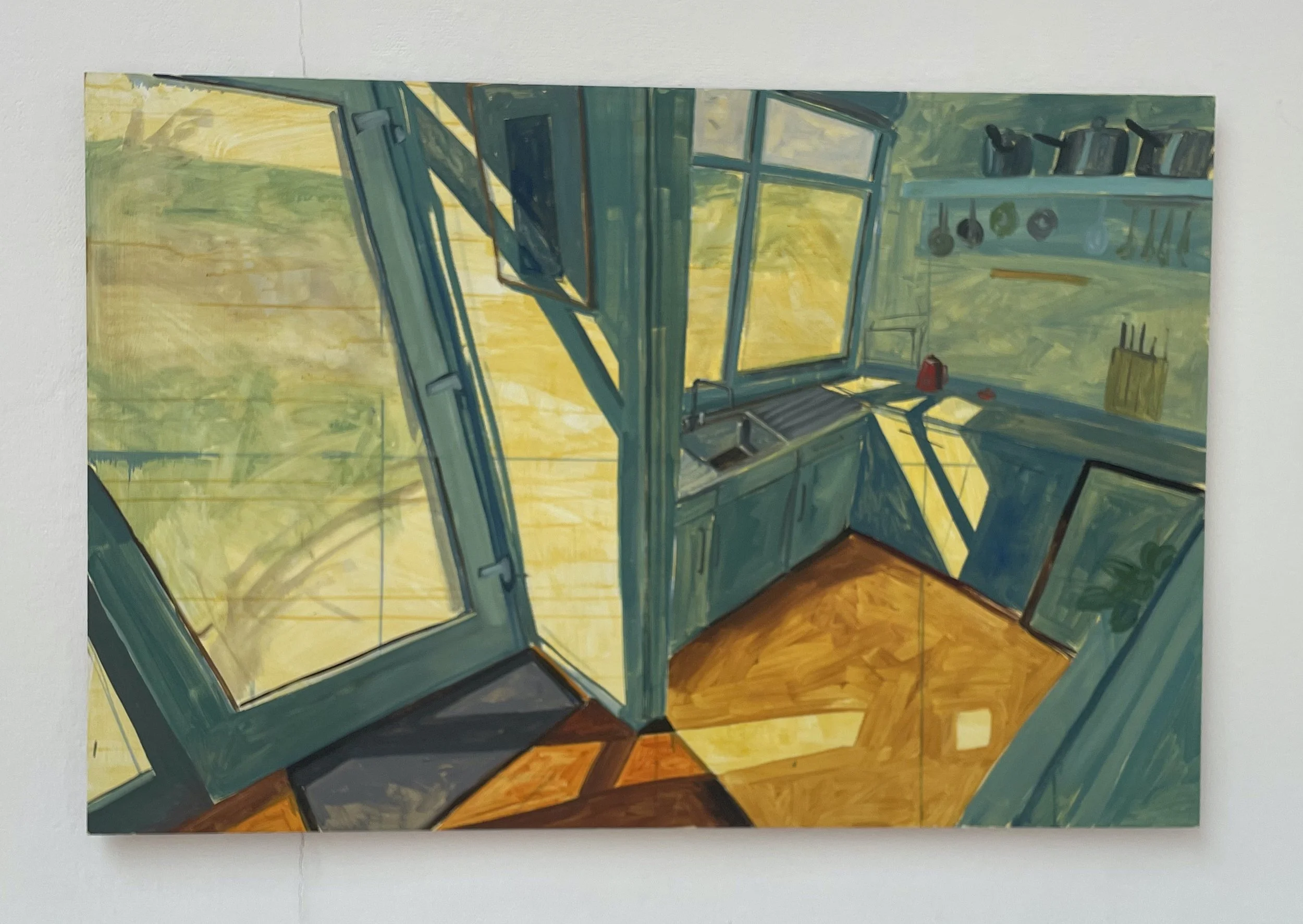 North House (3rd Iteration), 165 x 110cm, Oil on Wood, 2025