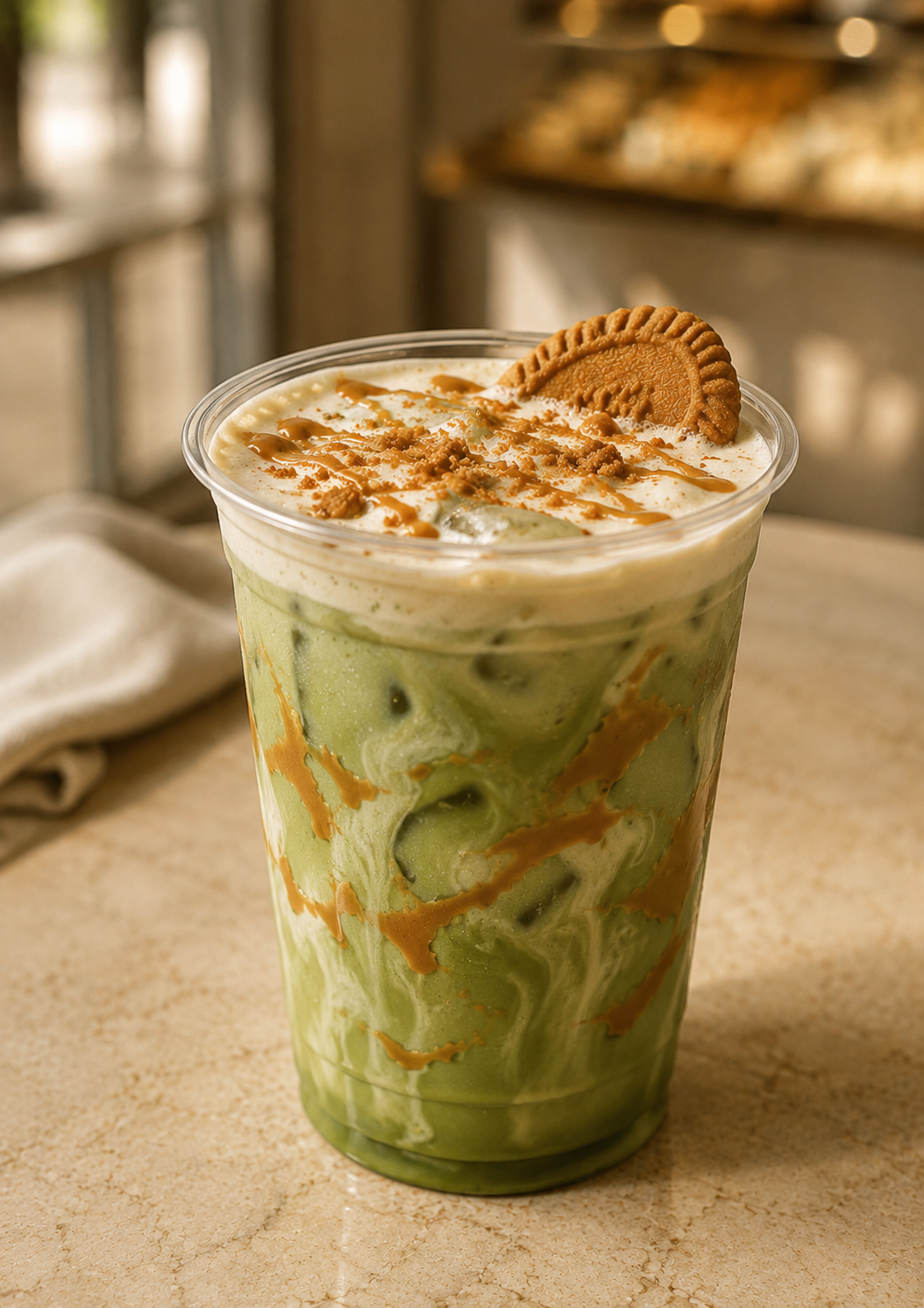 Golden Biscoff Matcha