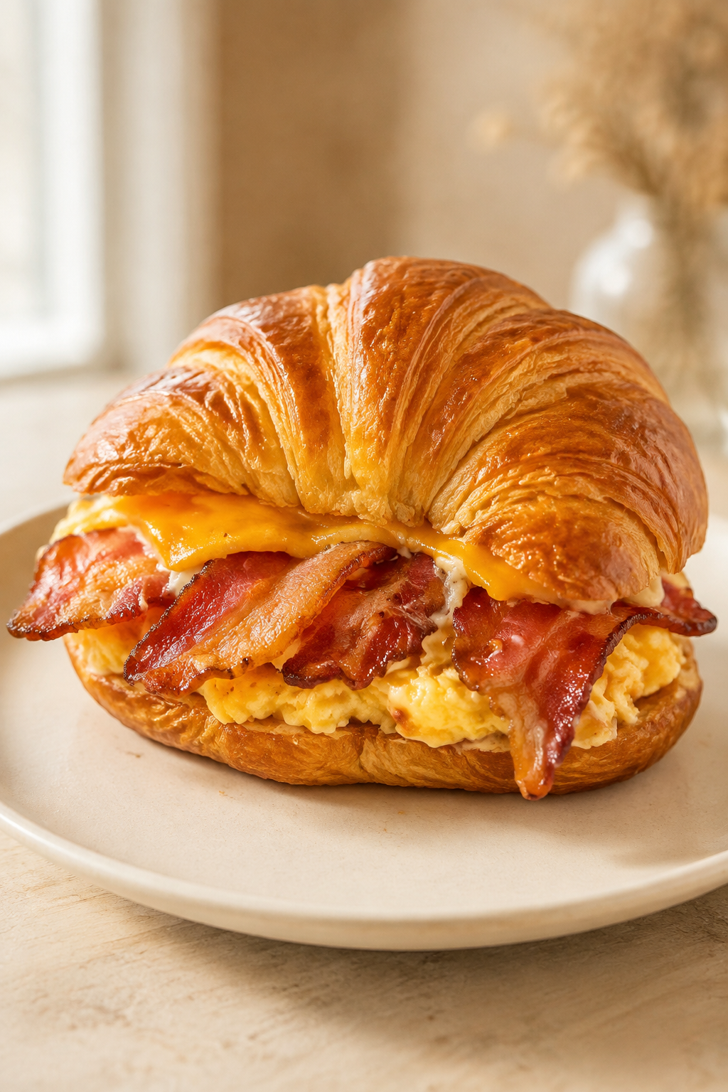 Henry Horner — Bacon, Egg & Cheddar Loaded Croissant