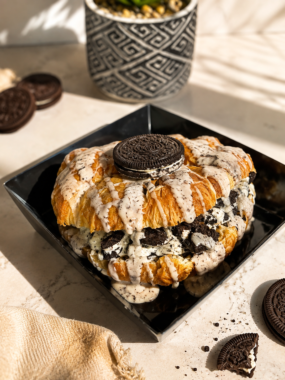 Stateway Gardens — Cookies & Crème Loaded Croissant