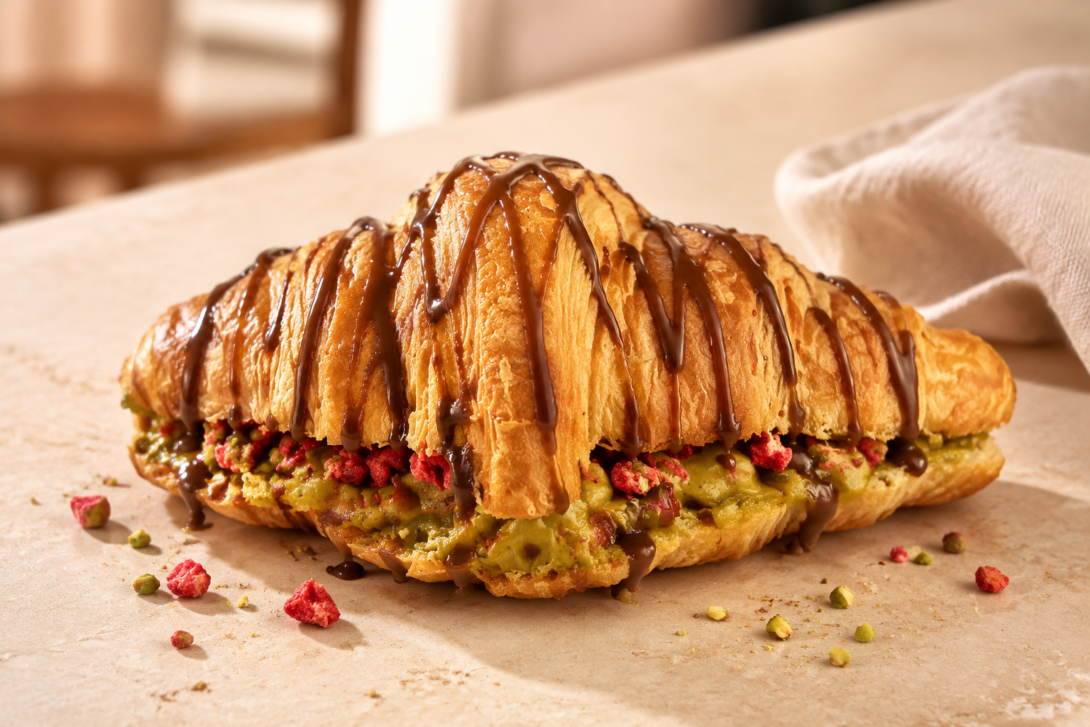 Robert Taylor — Chocolate-Dipped Strawberry Pistachio Croissant