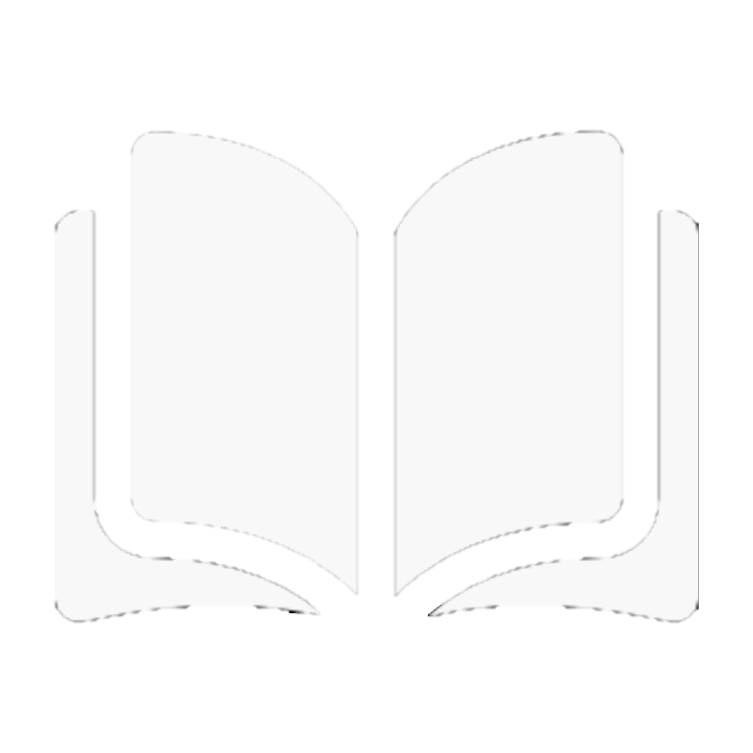 Een open boek met twee gekleurde pagina's, die op een witte achtergrond staan.