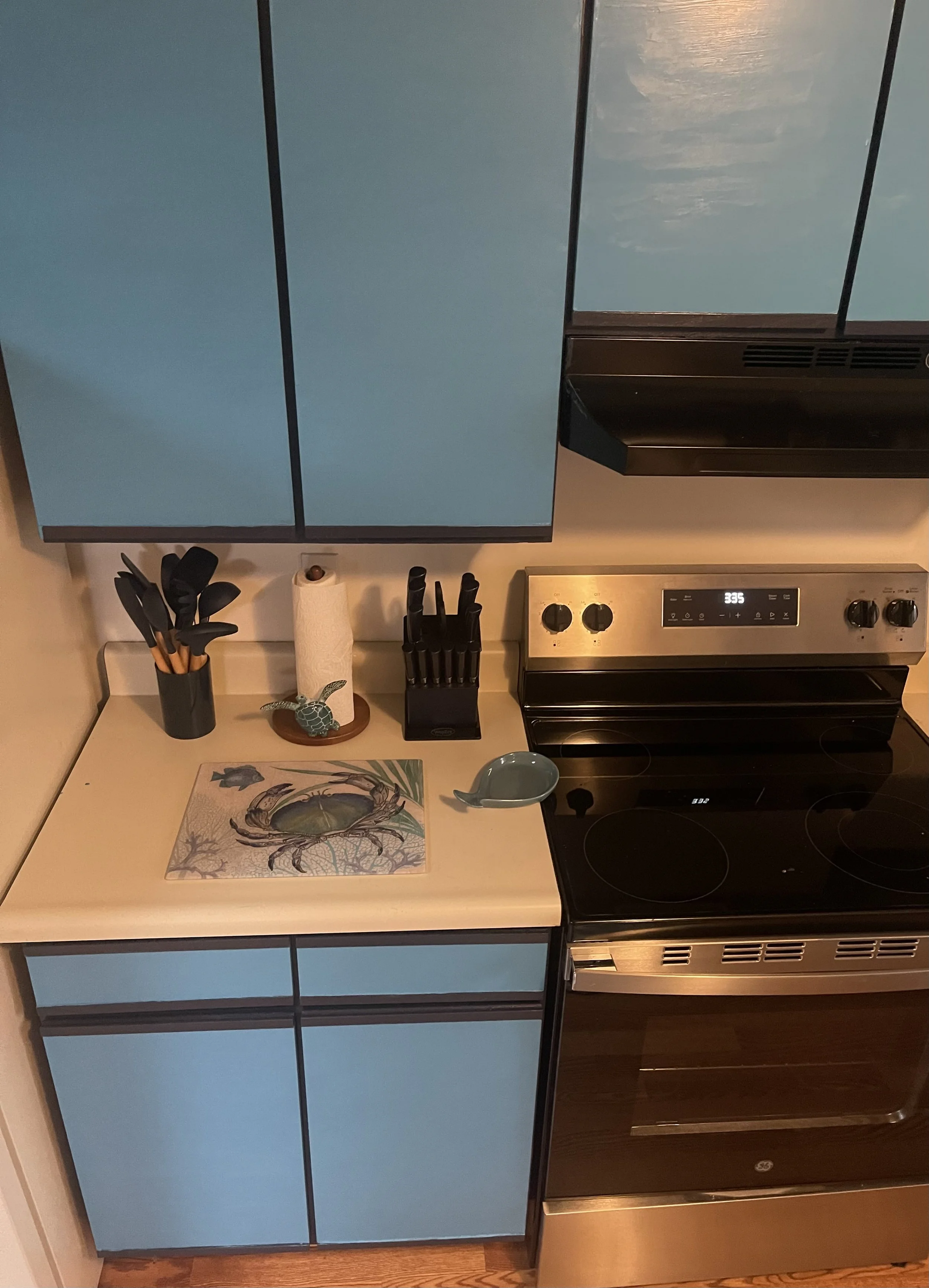 Kitchen with baking and cooking supplies