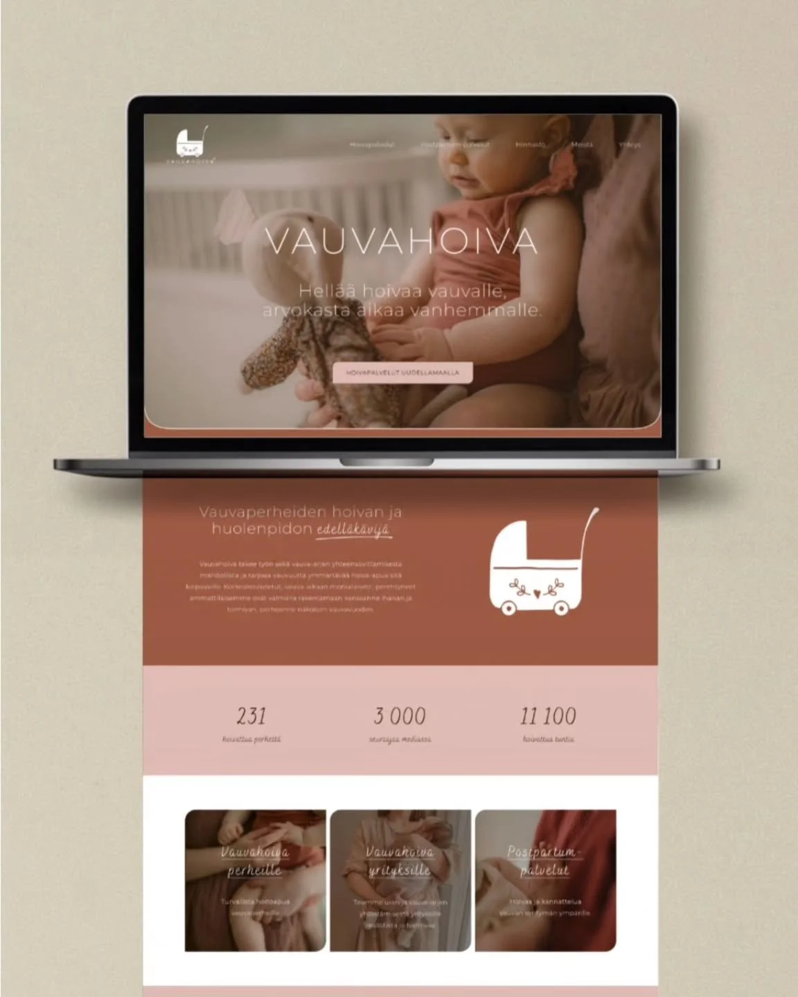 !! Vauvahoivan uudet kotisivut on julkaistu 👶🏼

Loppuvuoden yksi parhaista p&auml;&auml;t&ouml;ksist&auml; oli ostaa @pinja.kekkonen taianomaista osaamista. 🤌🏼 Ollaan hiottu, k&auml;&auml;nnelty, v&auml;&auml;nnelty, viilattu ja taas viilattu. Ol