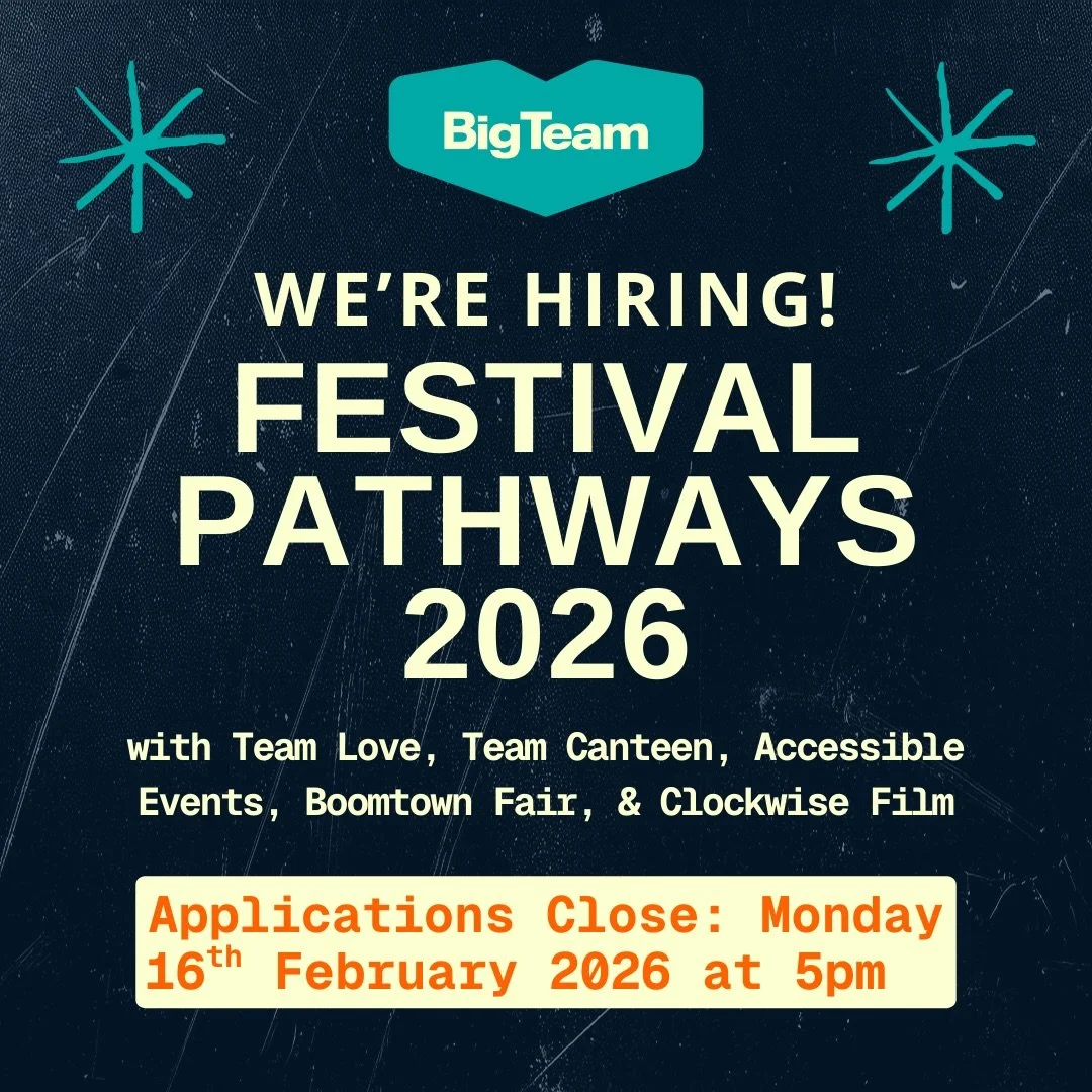 EDIT: Applications for Festival Pathways 2026 applications are now CLOSED 💫

This project is designed to connect a network of 18-30 year olds from underrepresented backgrounds, particularly those from lower socioeconomic backgrounds and/or the Globa