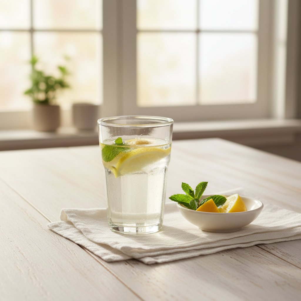 warmes Wasser mit Zitrone