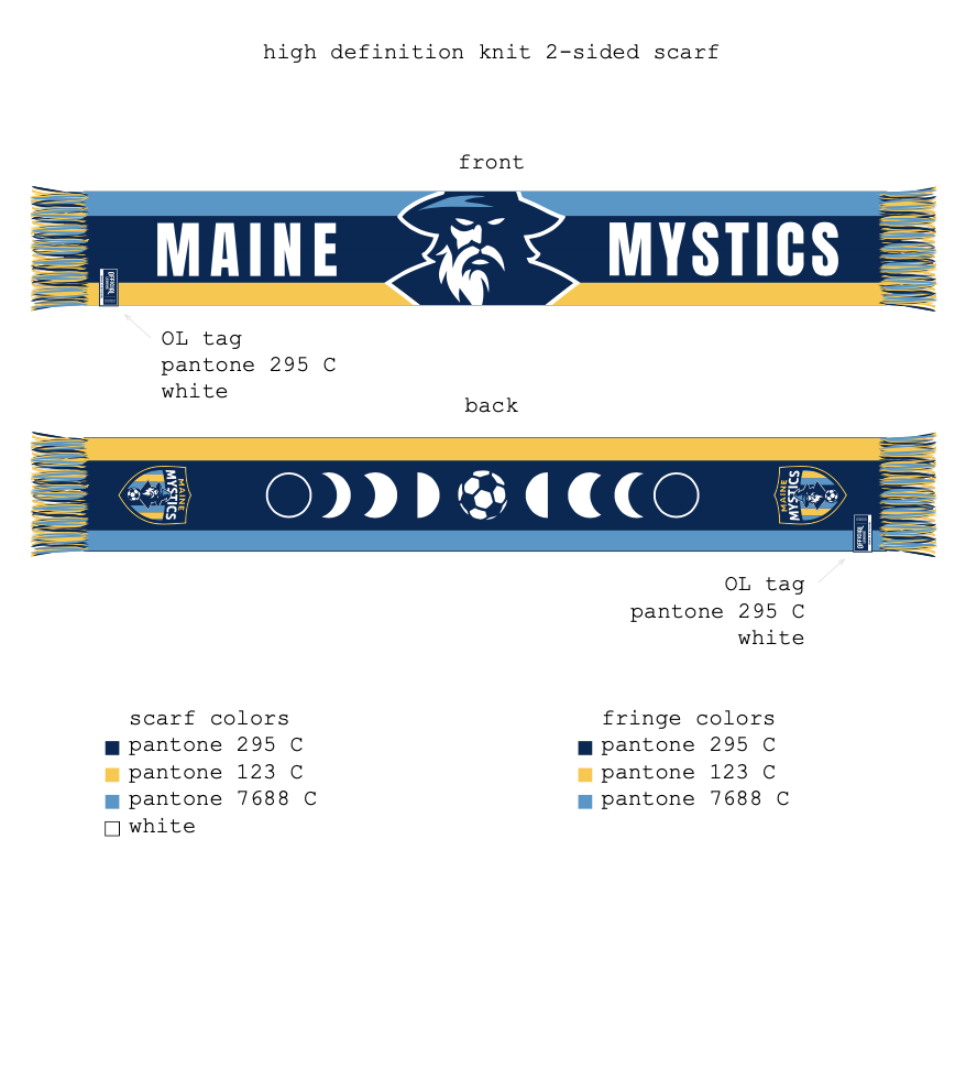 "Official League" Maine Mystics Scarf