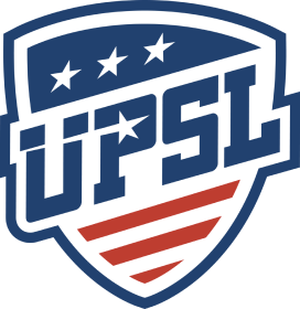 U.S. Soccer League (UPSL) logo featuring a shield with stars and stripes