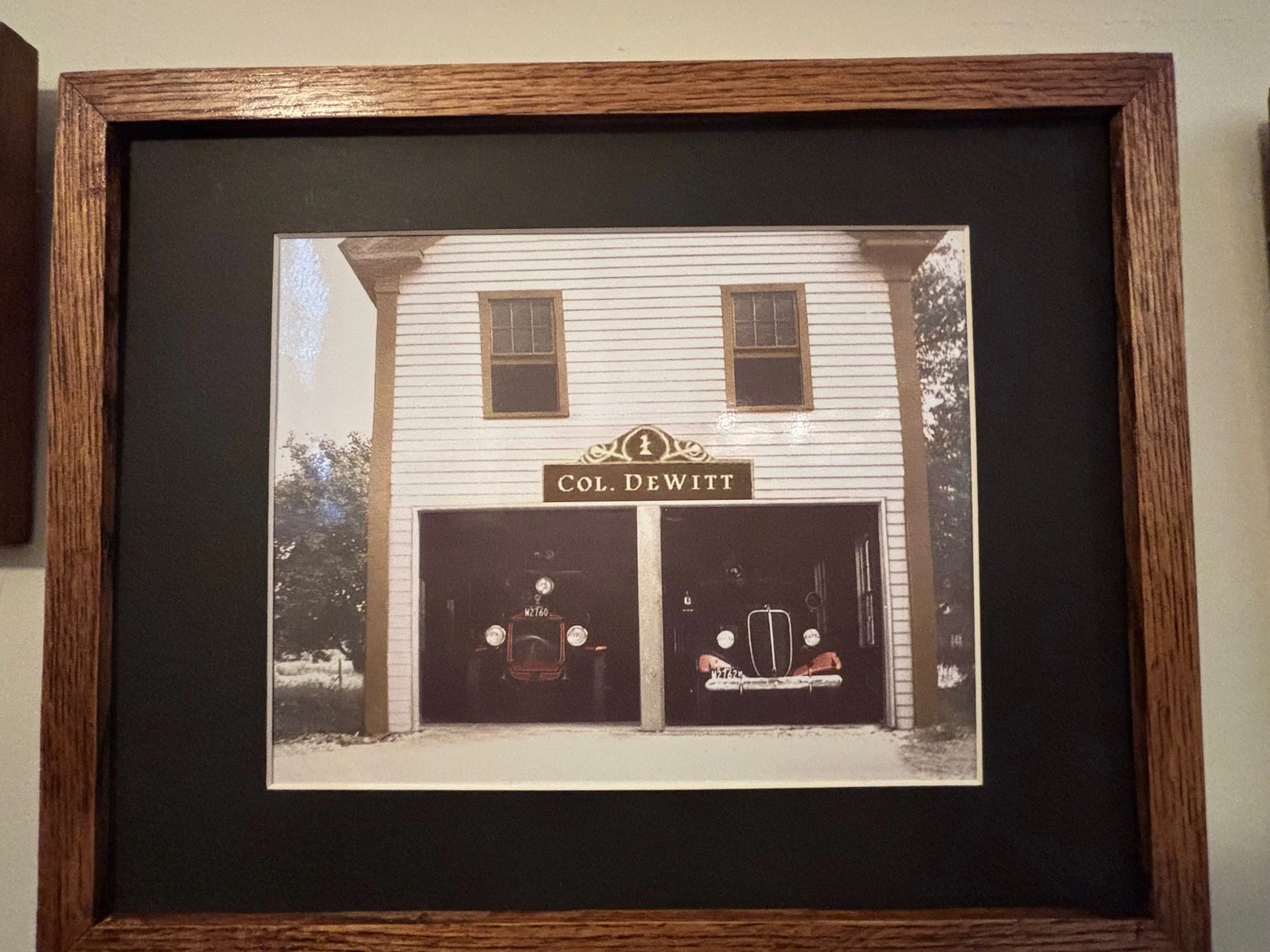 Col DeWitt Original Station. No longer exists. Was located on/near the town common. Notice the upgrade to two garage bay doors.