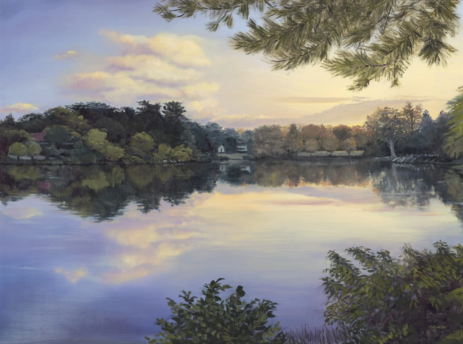 BEAVER LAKE, ASHEVILLE NC ~ 24 x 36", Oil on Canvas
