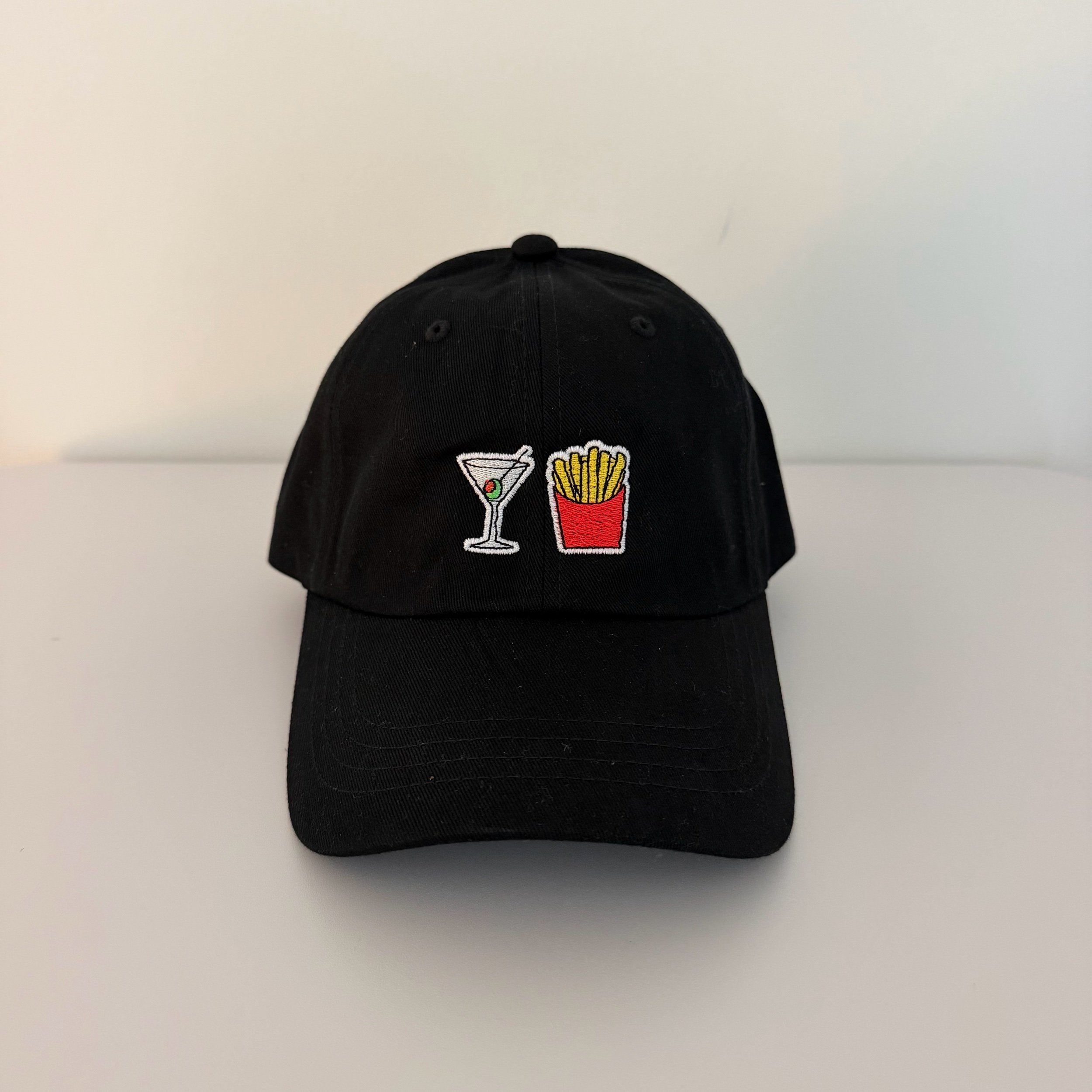Martinis with Fries Hat - Dad Hat, Black (pre-order)